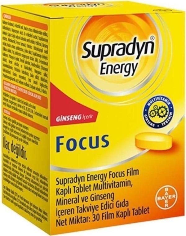 Supradyn Energy Focus 30 Film Kaplı Tablet - Image 1