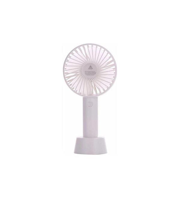 Mini Şarjlı Standlı El Vantilatörü Fanı Soğutucu Vantilatör Beyaz - Image 1