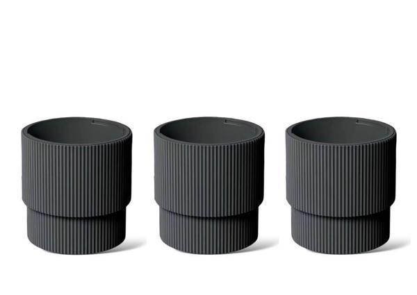 Omnipazar SO-VGS3 Dekoratif Vega Saksı Takımı 30 Litre Antrasit 3 Adet - Image 1