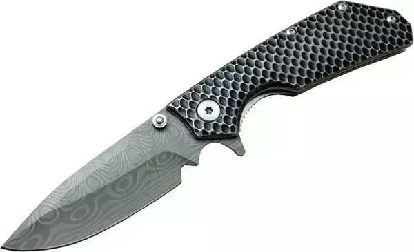Damascus DMS 2 16 Gri Kamp Çakı 21cm- Yarı Otomatik, Kemerlikli, Metal Sap - Image 1