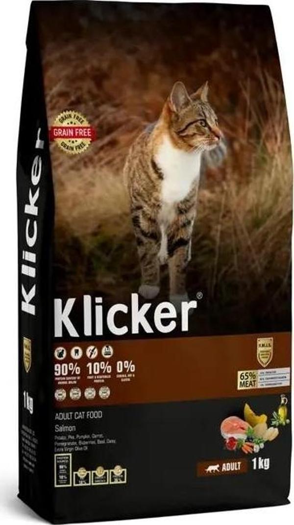 KLICKER YETİŞKİN KEDİ KURU MAMASI SOMONLU - Image 1