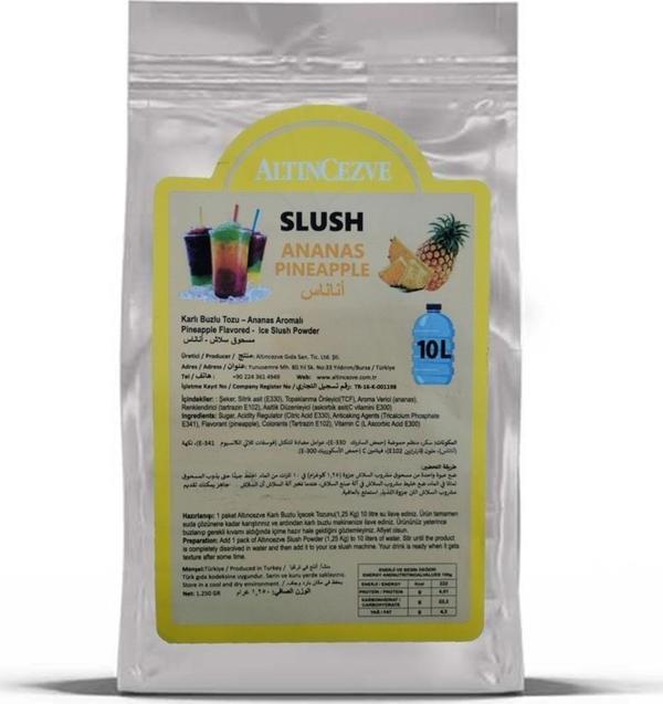 Altıncezve Ice Slush Karlı Buzlu Karlama Tozu Buzlaş | Ananas 1.250 Gr - 10 L - Image 1