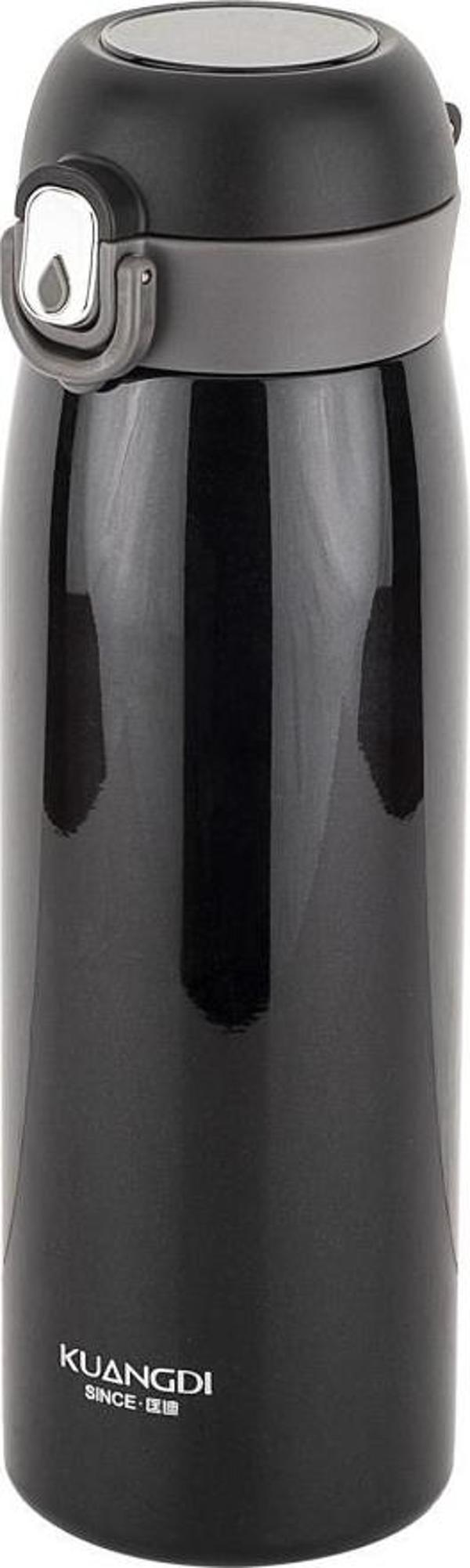 Okadı Siyah Paslanmaz Çelik Isı Göstergeli Termos 480ml - Image 1