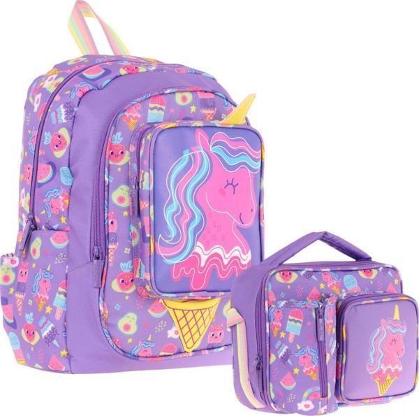 Kaukko Kids Unicorn Detaylı Okul Çantası (L5224) ve Thermo Beslenme Çantası (L7224) Seti - Kız Çocuk - Image 1