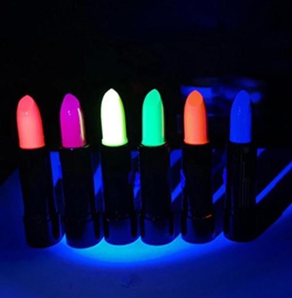 Karanlıkta Parlayan Yanan UV Neon Ruj Yüz Boyama 6 Adet 6 Renk - Image 1