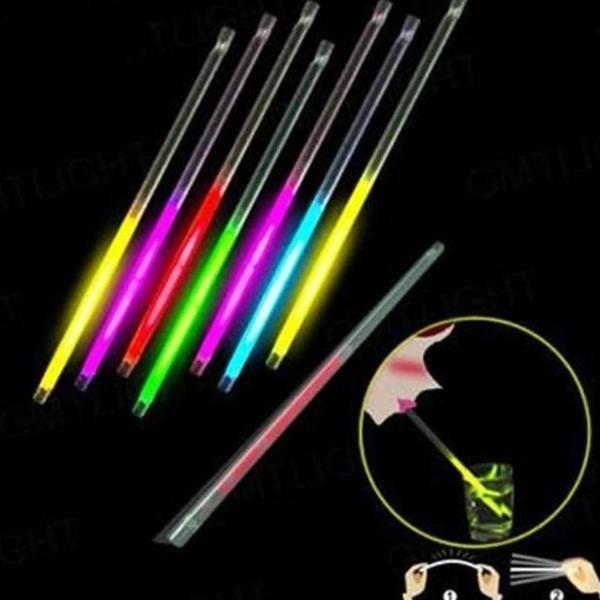 NessiWorld Karanlıkta Parlayan Glow  Fosforlu Pipet 3 Renk 3 Adet - Image 1