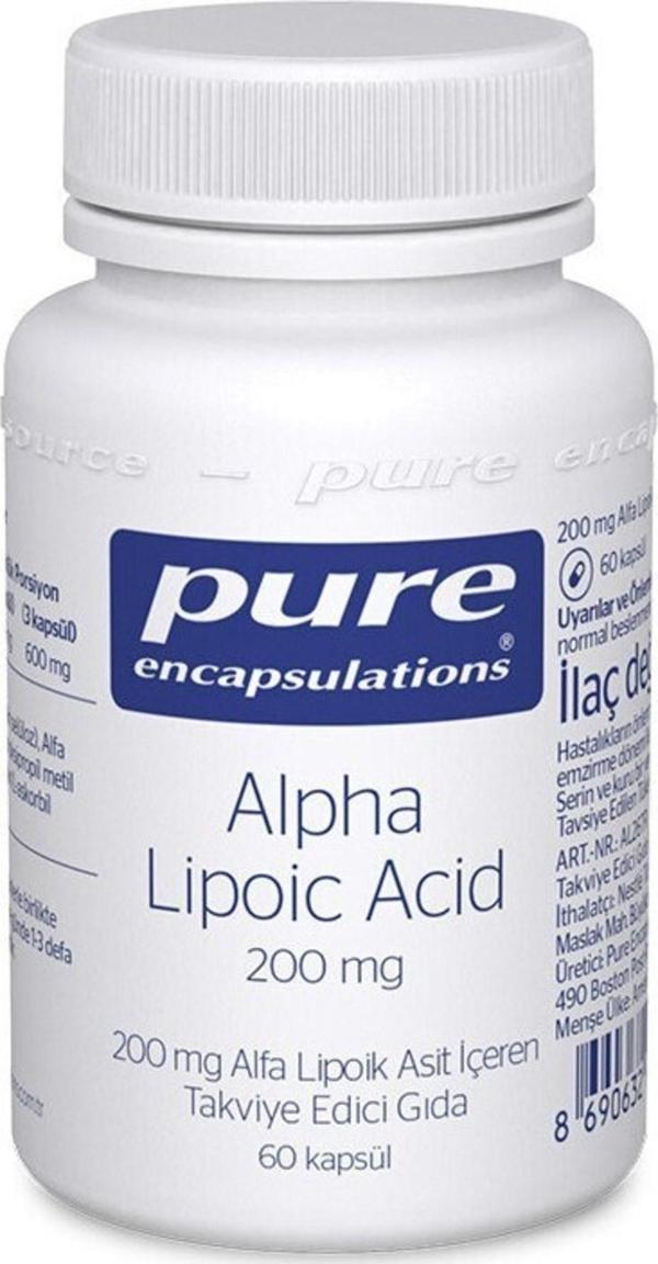  Pure Encapsulations Alpha Lipoic Acid 200 Mg 60 Kapsül - Image 1