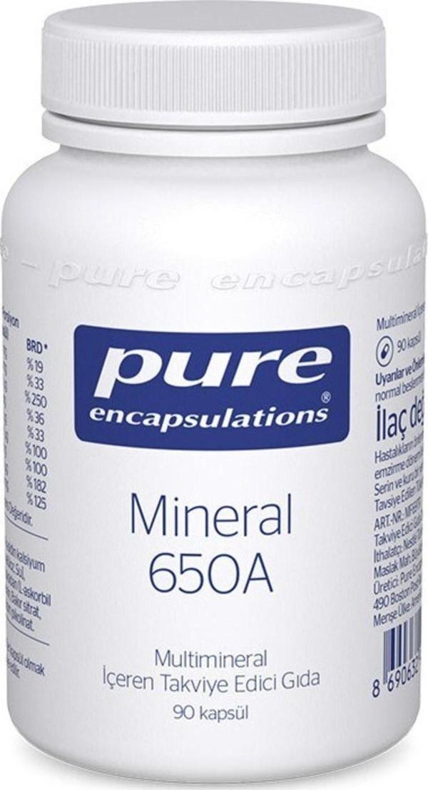  Pure Encapsulations Mineral 650a 90 Kapsül - Image 1