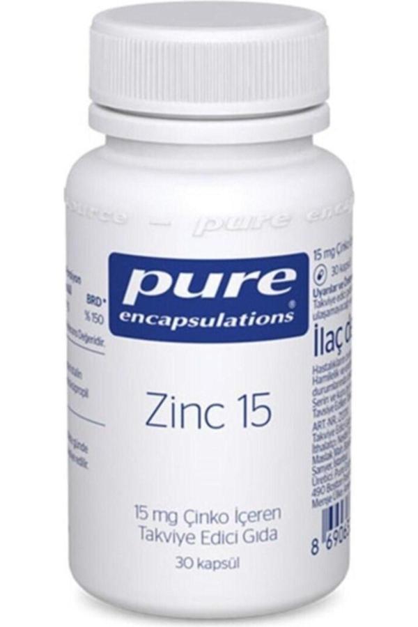 Pure Encapsulations  Zinc 15 Mg Çinko 30 Kapsül - Image 1