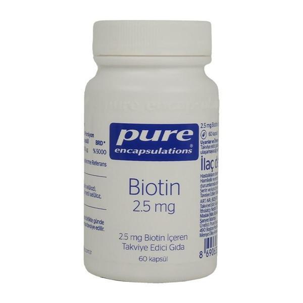 Pure Encapsulations Biotin 2.5 Mg 60 Kapsül - Image 1