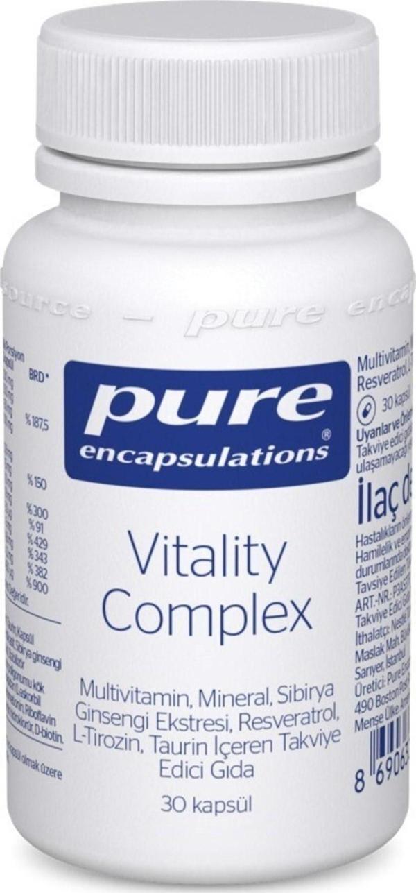 Pure Encapsulations Vitality Complex 30 Kapsül - Image 1