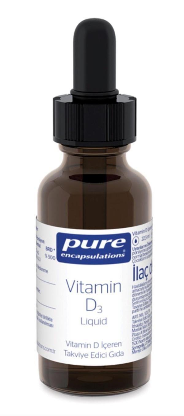Pure Encapsulations Vitamin D3 Likit 22.5 mL - Image 1