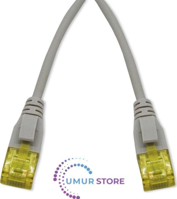 CAT.6A Ince Tip Patch Kablo, U/utp, 0.5 Metre, Awg 28, Gri Renk, Lszh beek CAT.6A Slim Patch Cable,  - Image 1