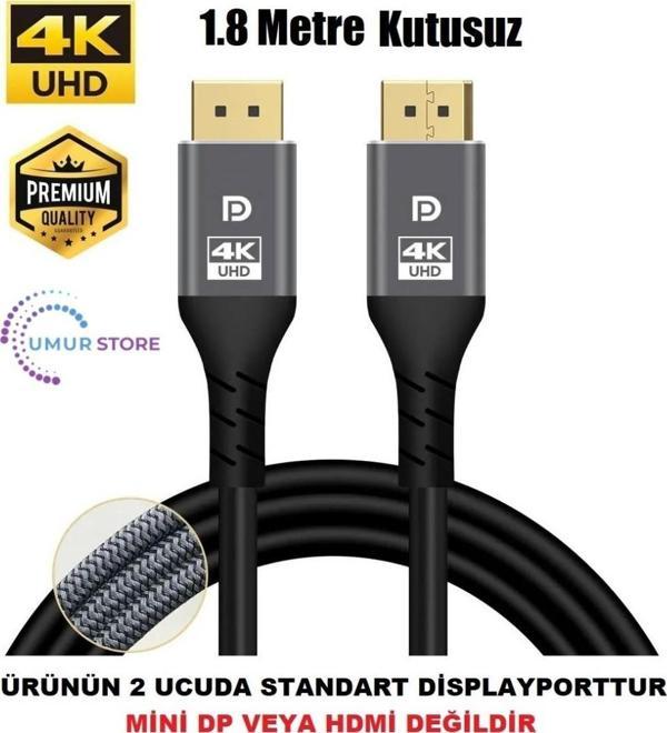 Displayport Dp Kablo 4K Premium 360 Herze Kadar Destekli - Image 1
