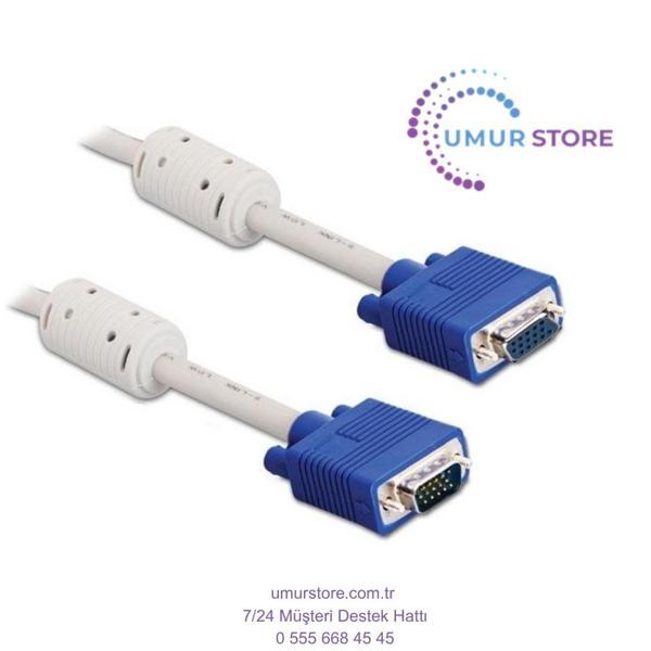 Primex SLX-143 VGA F/m 15P 3 Metre VGA Uzatma Kablosu Beyaz, Erkek Dişi VGA Kablo - Image 1