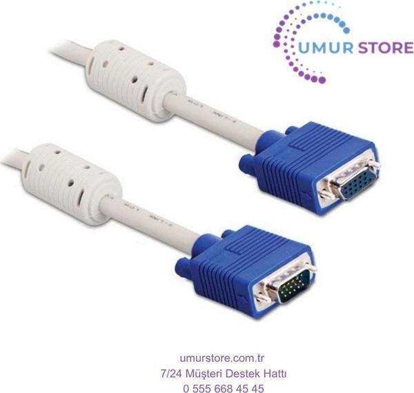 Primex SLX-143 VGA F/m 15P 3 Metre VGA Uzatma Kablosu Beyaz, Erkek Dişi VGA Kablo - Image 1