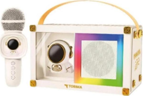 Taşınabilir RGB Işılı Sevimli Figürlü Mikrofonlu Karaoke Bluetooth Hoparlör - Image 1