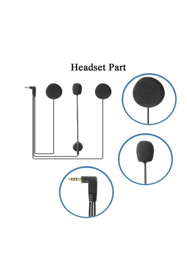 JACK Girişli  3.5mm İntercom Kulaklığı Bt31,Bt22,BT35 Uyumlu Motorsiklet Kask Yedek Mikrofon - Image 1