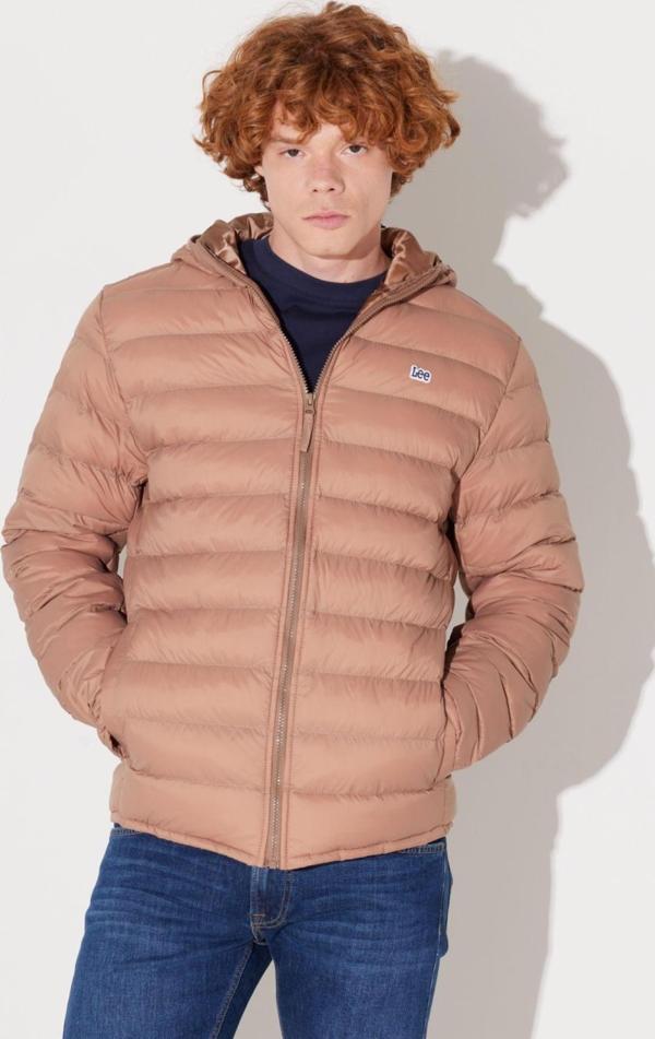 Lee Regular Fit Normal Kesim Kapüşonlu Yaka Hardal Şişme Ceket - Image 1