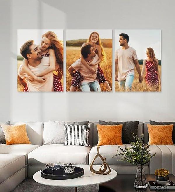 Kişiye Özel Fotoğraflı 3’lü MDF Tablo Seti (20x28 cm) - Image 1