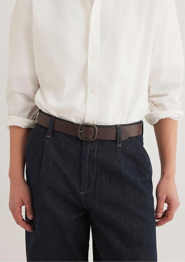 Mavi Kahverengi Deri Kemer 0911878-85397 - Image 1