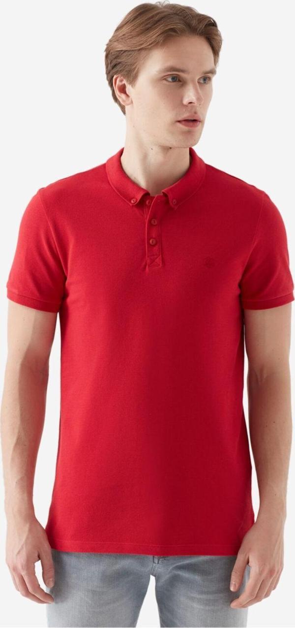 Mavi Kırmızı Polo Tişört - Image 1