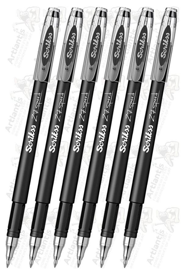 Siyah Pilot Kalem Speed 27 6 Adet Scrikss Pilot Kalem 0.7 mm Roller Uçlu Pilot Kalem İnce Uçlu Likit Mürekkepli Pilot - Image 1