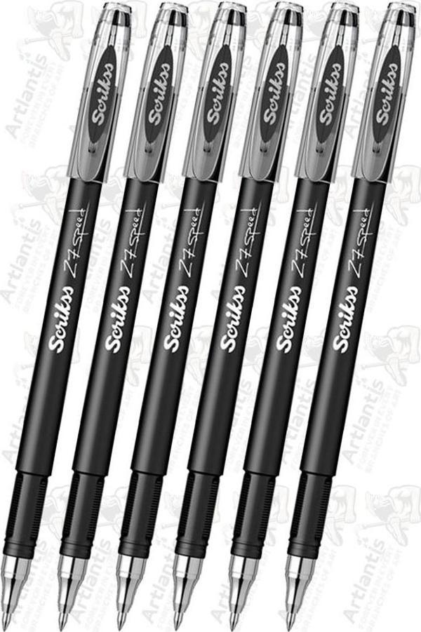 Siyah Pilot Kalem Speed 27 6 Adet Scrikss Pilot Kalem 0.7 mm Roller Uçlu Pilot Kalem İnce Uçlu Likit Mürekkepli Pilot - Image 1