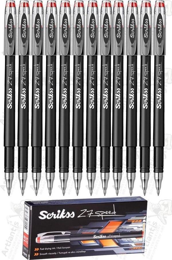Kırmızı Pilot Kalem Speed 27 12 Adet Scrikss Pilot Kalem 0.7 mm Roller Uçlu Pilot Kalem İnce Uçlu Likit Mürekkepli Pilot - Image 1