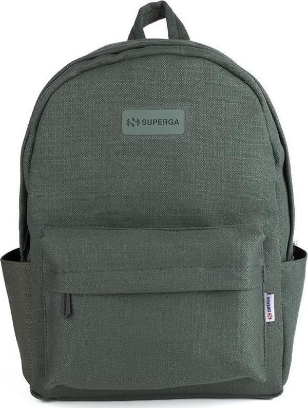 Me Çanta Superga Linen Green Okul Sırt Çantası 24202 - Image 1