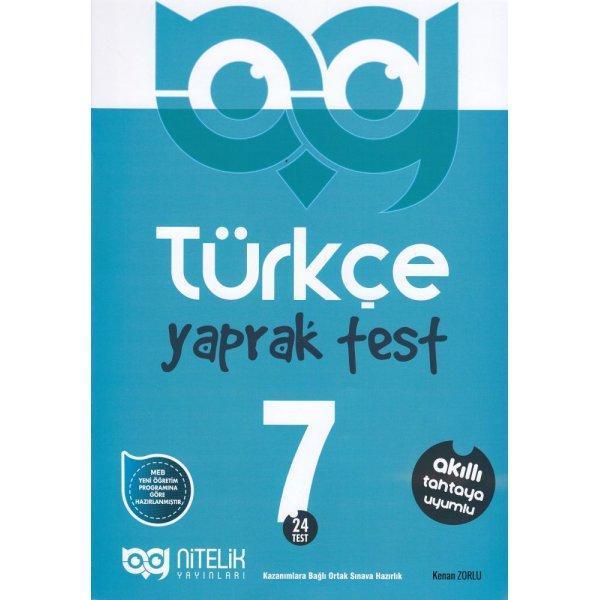 Nitelik Yayınları 7. Sınıf Türkçe Yaprak Test - Nitelik Yayınları - Image 1