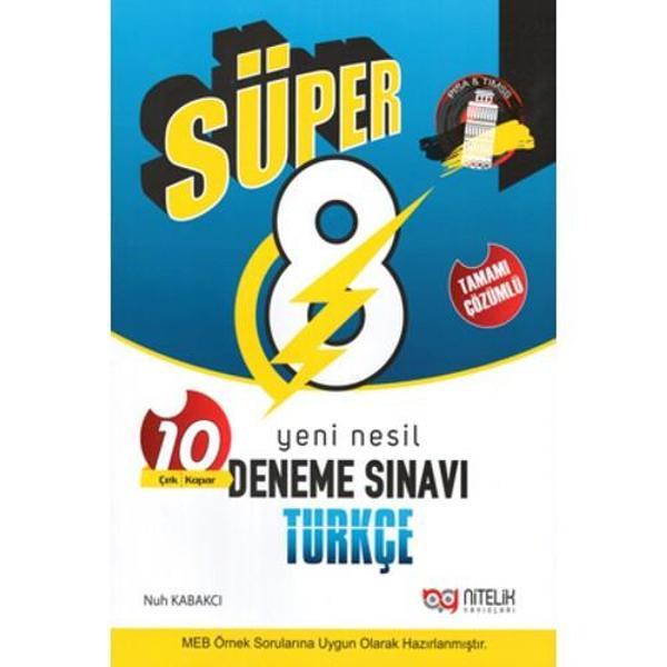 Nitelik Yayınları 8. Sınıf Süper Yeni Nesil Türkçe 10 Deneme Sınavı - Nitelik Yayınları - Image 1