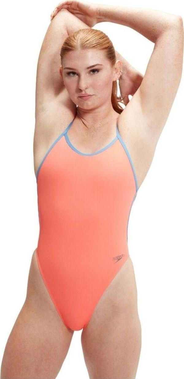 Speedo Solid V Back Kadın Yüzücü Mayosu - Image 1