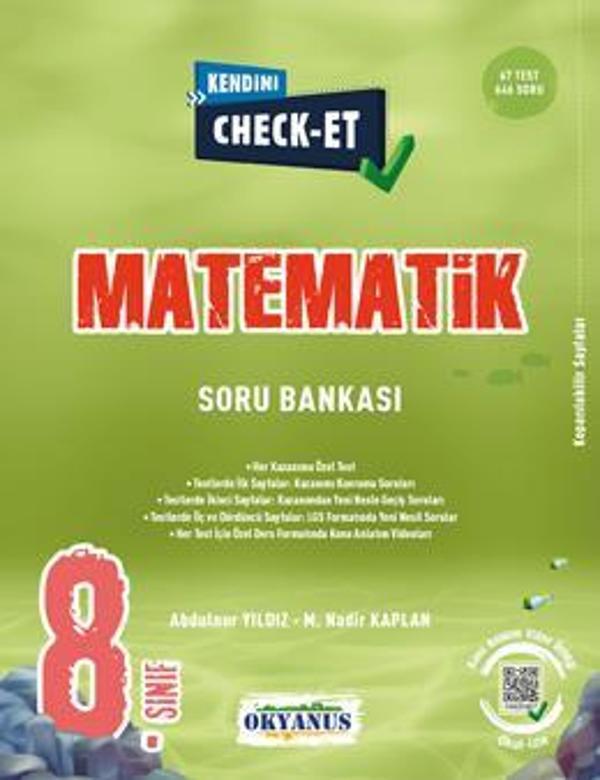 Okyanus Yayınları 8. Sınıf Matematik Kendini Check-Et Soru Bankası - Image 1