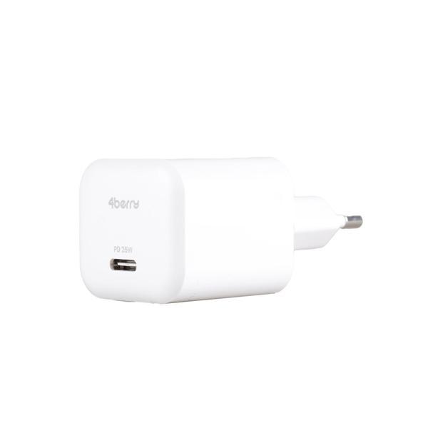 AS74 25W PD 3A Type-C Çıkışlı Şarj Adaptörü Başlık Beyaz - Image 1