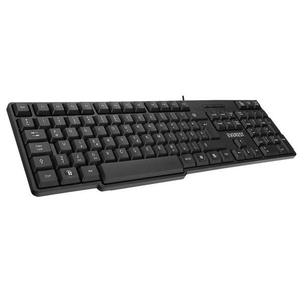 Everest KB-517UF Siyah USB F 2mt Kablo Uzunluğu Standart Klavye - Image 1