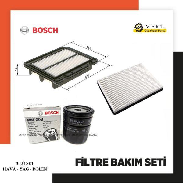 Chevrolet Kalos 1.4 Benzinli Filtre Bakım Seti Bosch 83-94 Ps - Image 1