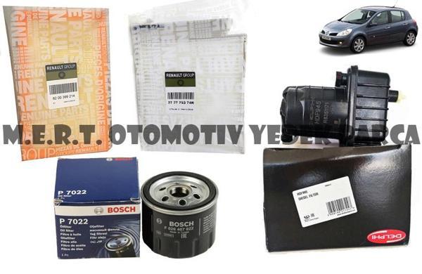 Renault Clio 3 1.5 DCi Filtre Bakım Seti 2005-2012 - Image 1