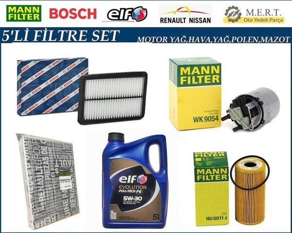 Nissan Qashqai 1.6 Dci Dizel Filtre Bakım Seti + Motor Yağı - Image 1