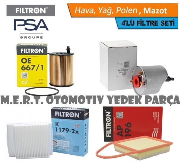 Peugeot 207 1.4 HDi FİLTRON Filtre Bakım Seti 2011-2012 Euro 5 - Image 1