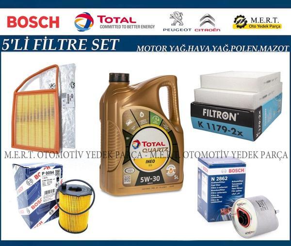 Peugeot 2008 1.6 E-Hdi Filtre Bakım Seti + Motor Yağı - Image 1