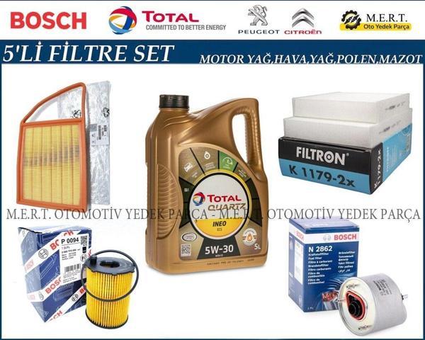 Peugeot 2008 1.6 E-Hdi Filtre Bakım Seti + Motor Yağı - Image 1