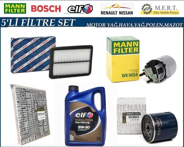 Nissan Qashqai 1.5 Dci Dizel Filtre Bakım Seti+Motor Yağı - Image 1