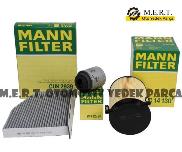 Volkswagen Jetta 1.4 Tsı Mann Filtre Bakım Seti (2011-2014) Cax - Image 1