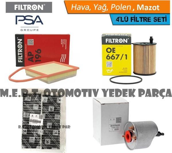 Citroen C-Elysee 1.6 HDi Euro 5 Filtre Bakım Seti 2012-2018 - Image 1