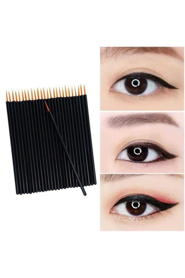 Mor Salkım Home Ince Uçlu Eyeliner Fırçası 10 Adet - Image 1