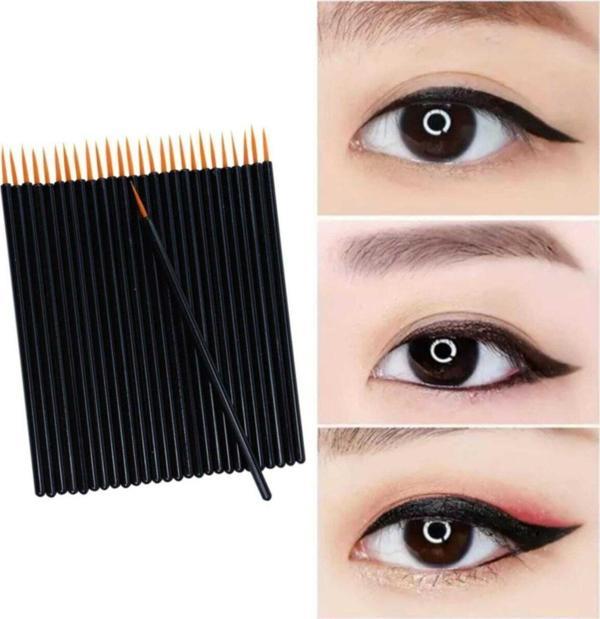 Mor Salkım Home Ince Uçlu Eyeliner Fırçası 10 Adet - Image 1