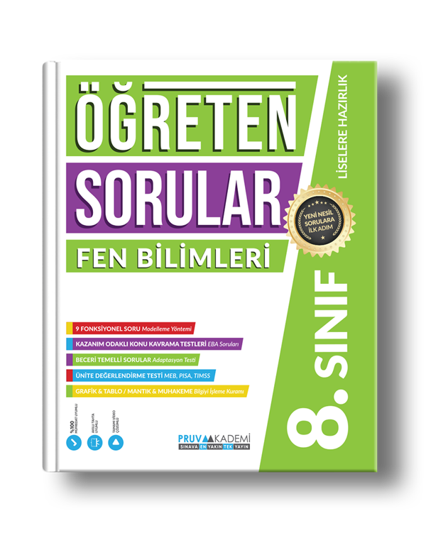 Pruva Yayınları 8. Sınıf Fen Bilimleri Öğreten Sorular  - Pruva Yayınları - Image 1