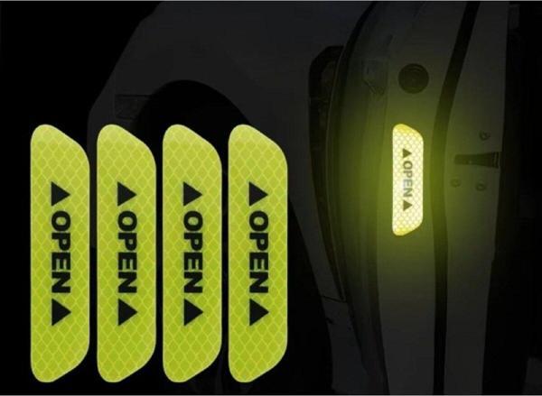 Mor Salkım Home Araba Motorsiklet Reflektif Araç Kapı Stickerı 4 Adet - Image 1