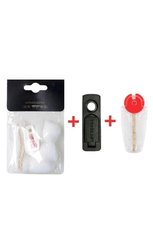 Mor Salkım Home Klasik Zippo Çakmak Uyumlu Pamuk Fitil Keçe Seti Plastik Sızdırmazlık Kapagı 7Taş - Image 1